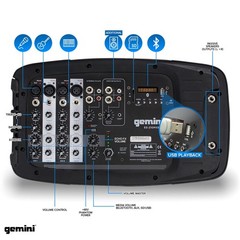 Gemini Sound ES-210MXBLU – Ultra-Portable Professional PA System with Dual…