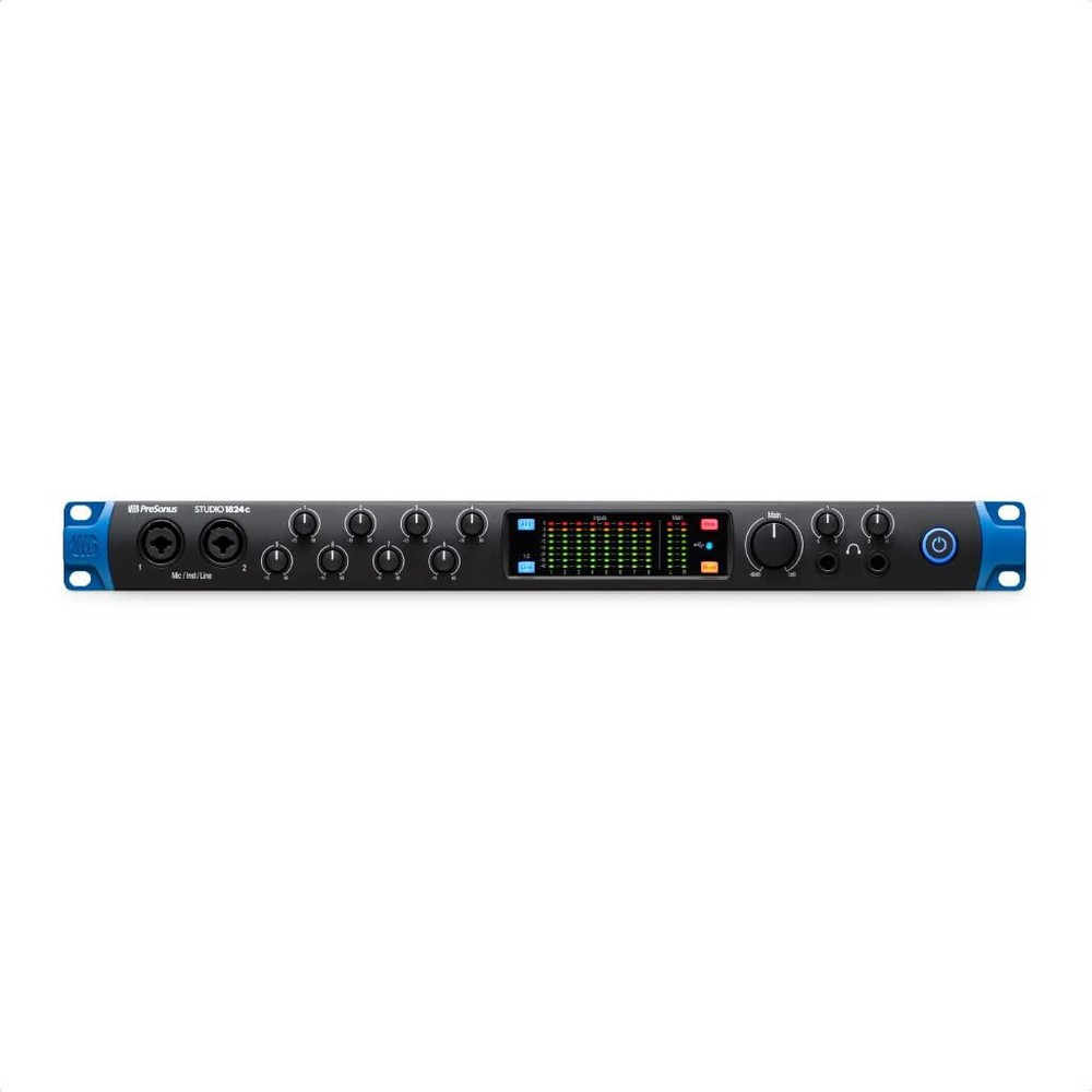 PreSonus STUDIO 1824c 18-in/20-out 192 kHz USB-C Rackmount MIDI Audio Interface