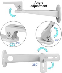 2-Be-Best Mini Projector Wall Mount 360° Rotation 7.8” Length 11 lbs White