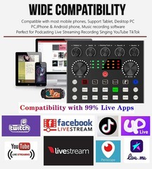 BM800 Podcast Microphone Bundle with V8s Voice Changer and Recording Equipment