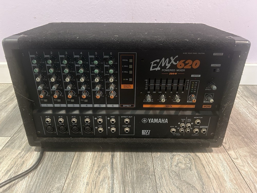 Yamaha EMX-620 200W Powered Mixer / Graphic Equalizer – Tested Working