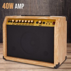 LyxPro 40 Watt Electric Guitar Amplifier | Solid State 40 Watt, Natural