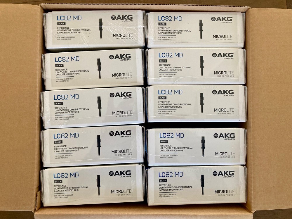 8 AKG LC82 MD Mics & 8 Shure Microdot Adapters Wired for SHURE & AKG QUANTITY 8