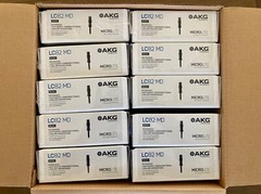8 AKG LC82 MD Mics & 8 Shure Microdot Adapters Wired for SHURE & AKG QUANTITY 8