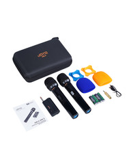 Joyo DM3 2x Wireless Microphones and Receiver w/ Built-in UHF Module & Hard Case