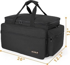 Cable Bag Organizer with Detachable Dividers for DJ Gear Sound Equipment