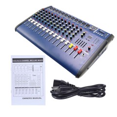 2000W Pro 12 Channel Mixer w/Power Amplifier Bluetooth Sound Package Powertable