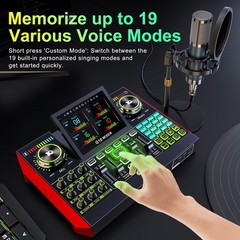 Podcast Equipment Kit with Live Sound Card Microphone