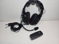 TELEX ECHELON aviation headphones w/ microphone headset 3 plug untested +C-57a