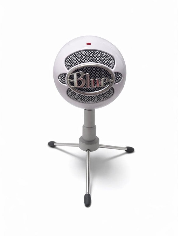 Blue USB Microphone White Sphere with Tripod Used by XXXTentacion
