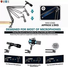 Desk Mount Holder 32″ Microphone Scissor Arm Sets Mic Stand Suspension Boom