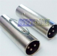 One New XLR Male to XLR Male Adaptor Connector