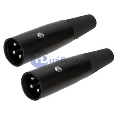 XLR 3P Connector Male Plug Microphone MIC Speaker 3PIN Audio Metal – LOT of 2