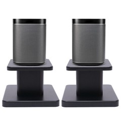 (2) 6” Wood Bookshelf Speaker Stands for Multimedia Speakers-Easy to Install