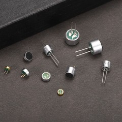 Cylindrical Electret Condenser Mic Inserts with Pins -50dB Pack of 30 Silver