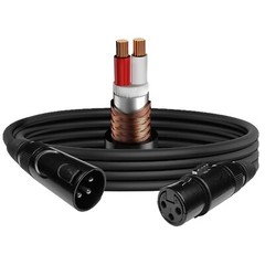 2-Pack EMB Pro 16AWG 8mm 25 Feet 100% OFC XLR Balanced Shielded Mic Audio Cable