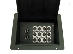 PROCRAFT FPPL-1DUP12X-BK Recessed Stage Pocket / Floor Box 1AC+12CH (any config)