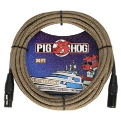 Pig hog Tuscan Brown Woven Woven – 20ft XLR-XLR Cable, New!