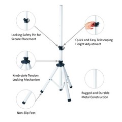 Sound Town 2-Pack Universal Tripod Speaker Stands with Adjustable Height, 35mm C