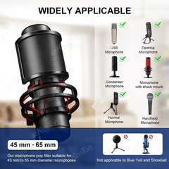 Professional Microphone Filter / Pop Shield – 360° Flexible & Duel Layered NEW