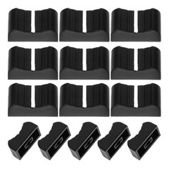 20Pcs Reusable Black Plastic Fader Caps for Audio Mixer Slider Controls