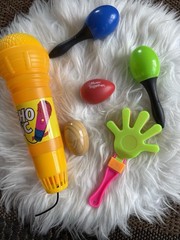 Portable Microphone Toy Kids Voice Changing Recording Battery +kids Instruments