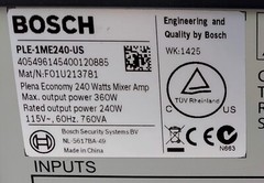 Bosch PLE-1ME240-US | 240 Watt Economy Plena Mixer Amplifier