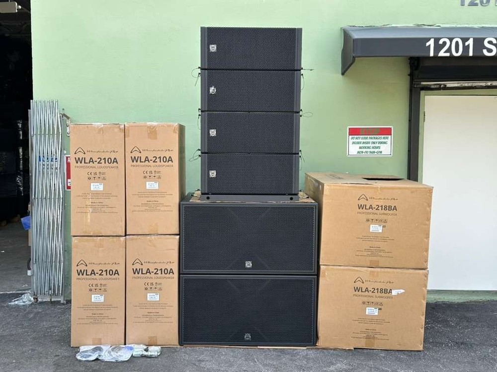 (4) Wharfedale Pro WLA-210A Line Array W/ (2)WLA-218BA 18″ Sub #6190 (THS)