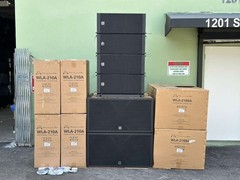 (4) Wharfedale Pro WLA-210A Line Array W/ (2)WLA-218BA 18″ Sub #6190 (THS)