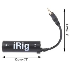 1PC iRig-Compatible Guitar Interface Phone Audio Effects Recording Converter