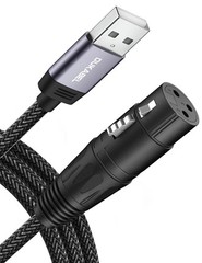 XLR to USB Adapter Microphone Cable for Recording with DAC Chip 6 FT Cord