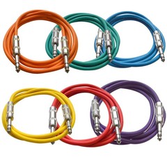 SATRX-6 6 Pack Multi-Color 6ft TRS Patch Cables