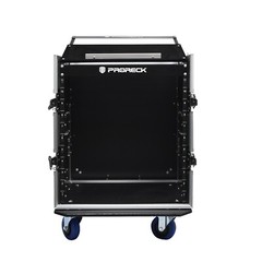 PRORECK Rack Case With Slant Mixer Top, 20“ Rackable Depth, Plywood, 12U space