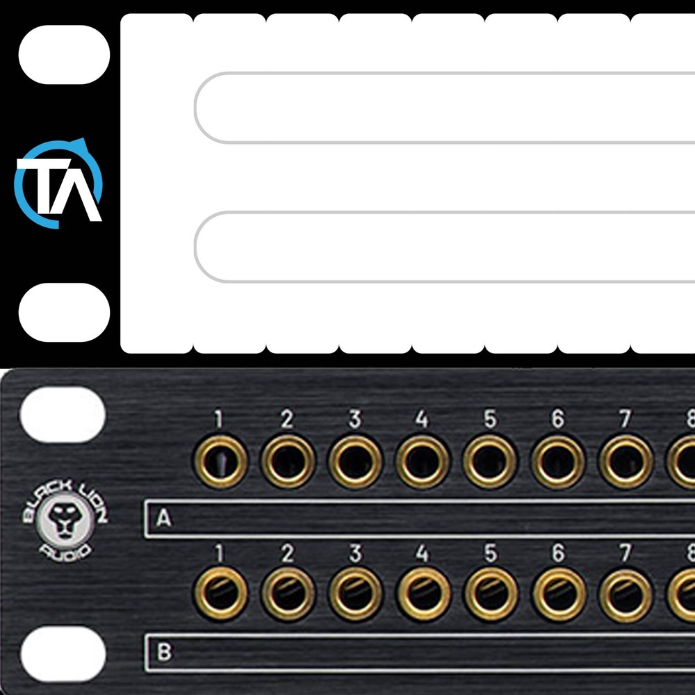 Single – Trace Audio Blank Patch Bay Labels Compatible with Black Lion PBR TT