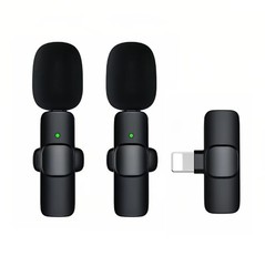 Rillpac Wireless Lavalier Microphones for iphone & Android Recording – 2 mics