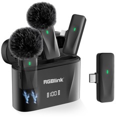Wireless Lavalier Microphone for iPhone 17,16,15 Pro Max, USB C Smartphone, A…