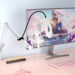 USB Microphone 192kHz 24bit Plug & Play for Recording and Streaming