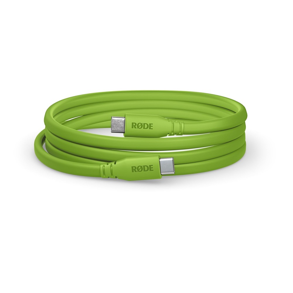USB-C to USB-C Flat Cable 1.5m – High-Speed Data Transfer, Green