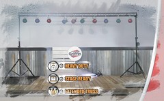 Crank Up Triangle Truss Light Stand – DJ Booth Lighting Trussing Stage Mount PA