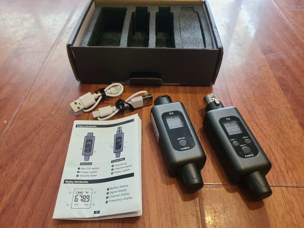 Wireless Microphone Transmitter Receiver 2.4GHz, Wireless Microphone Adapter …