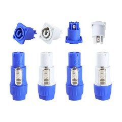 (2 EACH w/ Socket) NAC3FCA & NAC3FCB PowerCON Connector Replacement for Neutrik