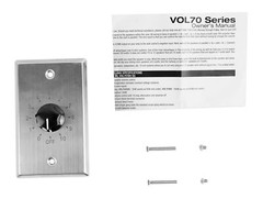 4) Rockville VOL70100 100w 70v Stainless Wall Volume Control Zone Controller