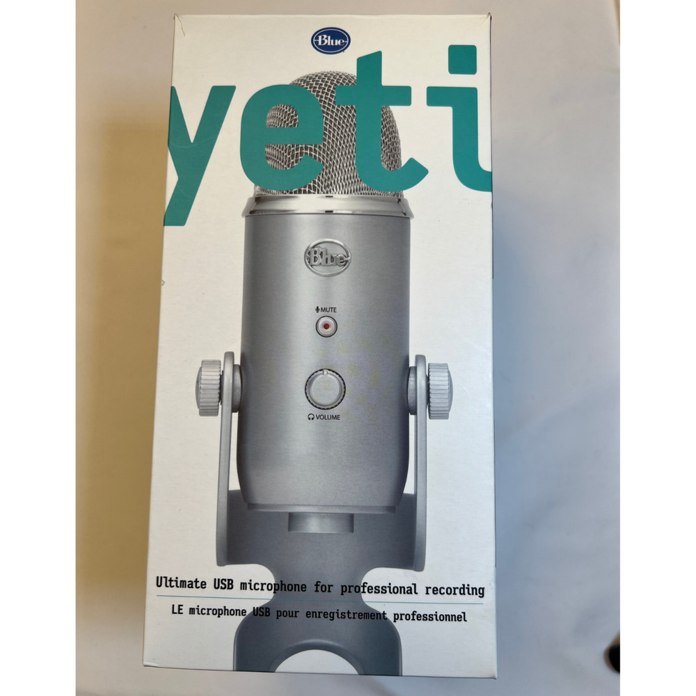 Blue Yeti USB Microphone Silver | Multi-Pattern Pro Recording Mic Podcast