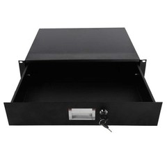 19″ Rack Mount 2U Locking Drawer Pro Audio DJ Server Rack Lock Storage Cabinet