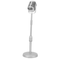 Retro Microphone Props Liftable Lightweight Fake Vintage Microphone