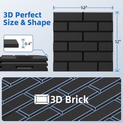 Acoustic Wall Panels 12×12 Inches High Density Soundproof Foam 20 Pack for