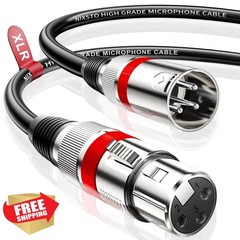 XLR Cables 3FT 6FT 10FT 15FT 25FT 50FT 100FT, Shielded Microphone Cable | All…