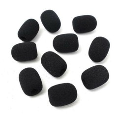 10/20/50Pcs Microphone Boom Windscreen Foam Cover for Gaming Headset Mic Black