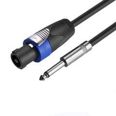 100FT Pro 12AWG Patch Speaker Cord Speakon To 1/4 Inch Cable Heavy Duty Single