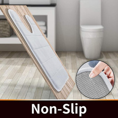 Memory Foam Toilet Bath Mat U-Shaped, Soft and Comfortable, Super Water Absorpti